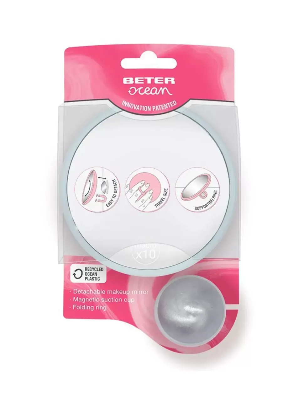 BETER Espejo Extraible Con Ventosa Magnetica X10 Aumentos Flash Sale